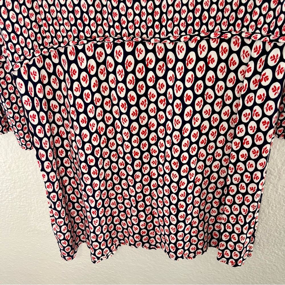 Boden • Edna tunic mini dress red blue print Size 10 - Picture 11 of 11